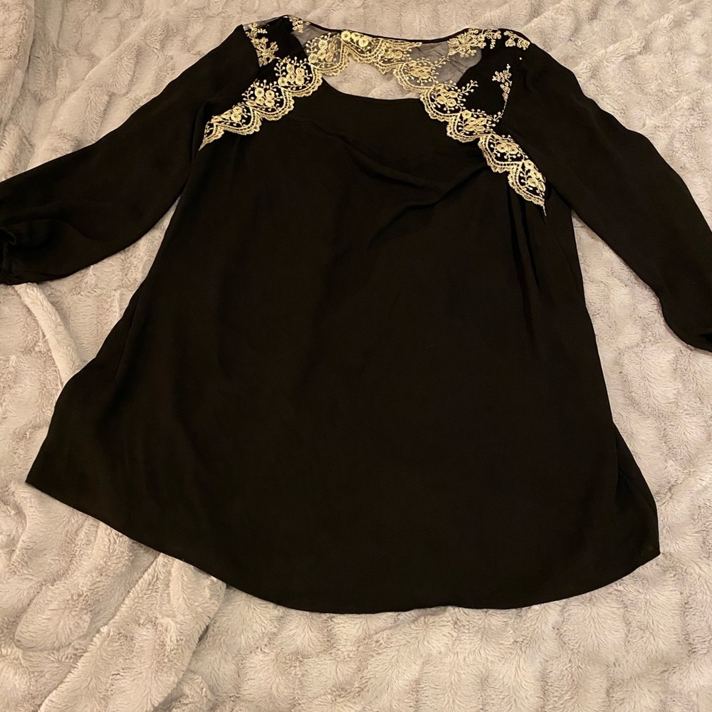 Black & Gold Blouse